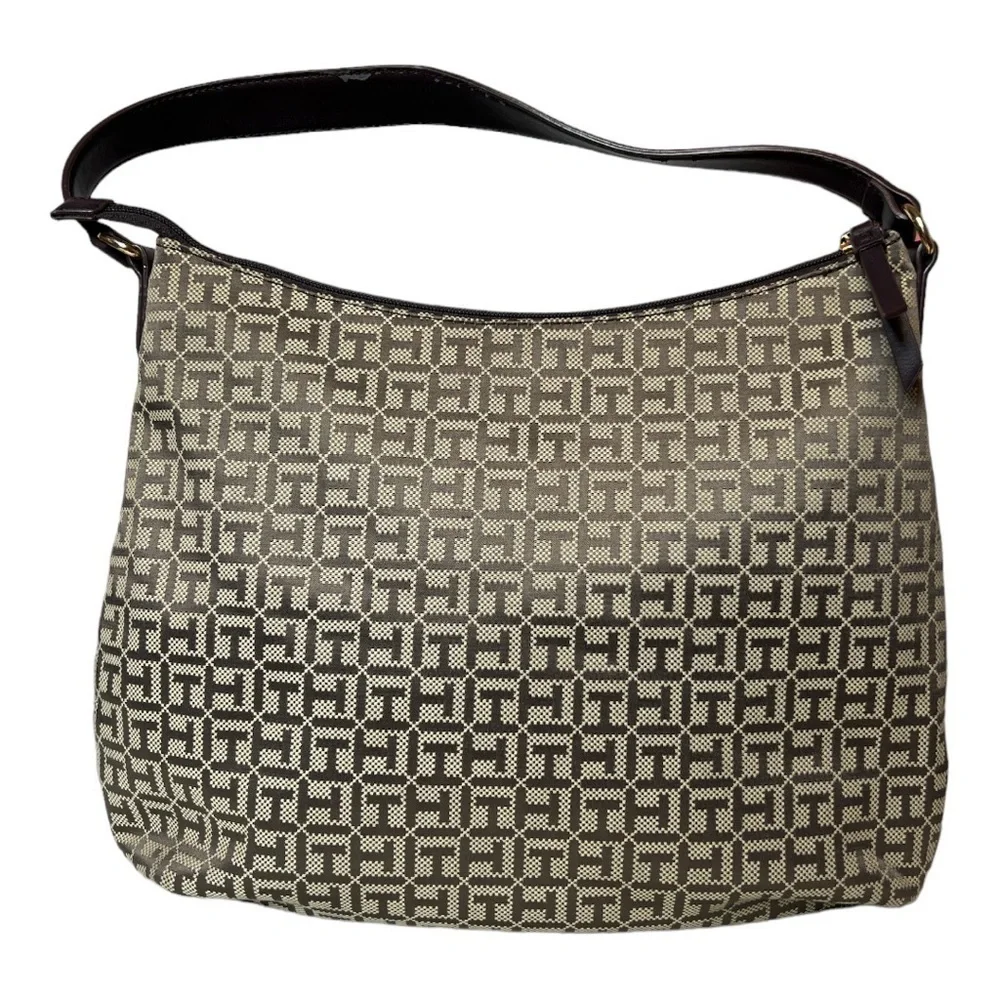Tommy Hilfiger Vintage Logo Canvas Shoulder Bag